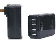 iFlash® Four Port USB Wall/Travel/AC Rapid Charger (Black)