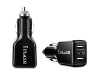 iFlash® 21W / 4.2A Dual USB Port Car Charger – Black