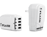 iFlash® 4.2A Four Port USB Wall/Travel/AC Rapid Charger (White)