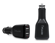 iFlash® 24W / 4.8A Dual USB Port Car Charger – Black