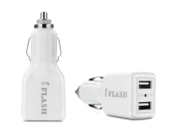iFlash® 21W / 4.2A Dual USB Port Car Charger – White